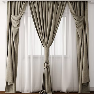 Curtain Artist Home Decorations Living Room Curtain Bedroom Curtain 3d model