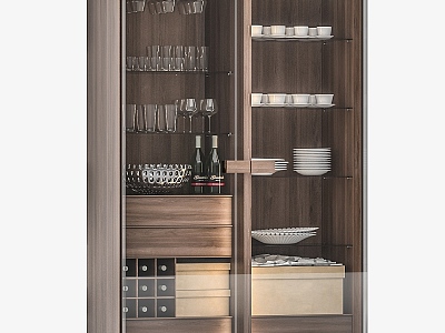 Wine Cabinet Light Luxury Wine Cabinet Sideboard Display Cabinet Storage Cabinet Glass Cabinet Wine Bottle Wine Cup Dishes Glass Cup Holder 3d model