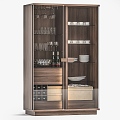 Wine Cabinet Light Luxury Wine Cabinet Sideboard Display Cabinet Storage Cabinet Glass Cabinet Wine Bottle Wine Cup Dishes Glass Cup Holder 3d model