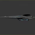 Futuristic Spacecraft With Aerodynamic Design And Blue Accent Lights In Sci Fi Concept