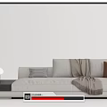 Modern Multiplayer Sofa Fabric Multiplayer Sofa Double Sofa 3d model