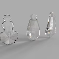 Decorative Ornament Set with Transparent Crystal Various Shapes for Home Decor
