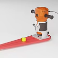 BOSCH Electric Sander Industrial Equipment Featuring Orange Black Body Red Base And Yellow Component