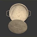 Metal Cooking Pot With Lid And Two Side Handles For Kitchen Cooking