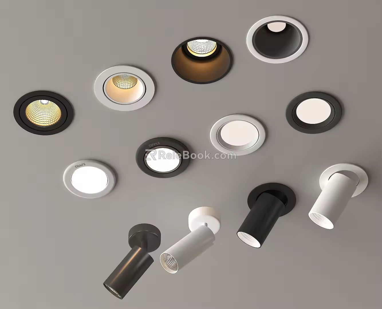 Modern downlight spotlight open-mounted downlight recessed downlight spotlight 3d model