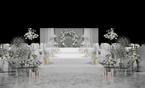 Modern Wedding Scene Korean Wedding 3d model