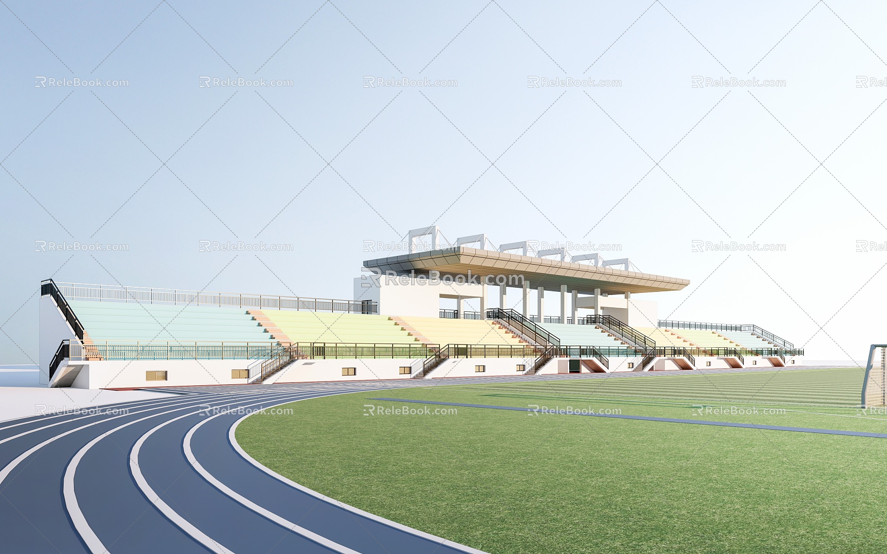 grandstand stadium grandstand sports ground grandstand football field playground 3d model