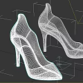 Black High Heels With Patent Leather Material Pointed Toe Design And Slim Heel
