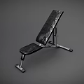 Black Adjustable Fitness Bench With Leather Padding And Metal Frame For Strength Training