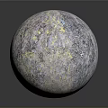 Wood And Stone Decorative Sphere With Textured Surface And Natural Patterns
