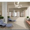 Modern negotiation area Theme rest Negotiation area 3d model