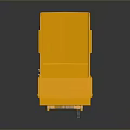 Yellow Large Dump Truck With Big Wheels And Open Bed Design 3d model