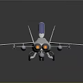 Detailed White Fighter Jet Model with Open Cockpit and Number 302 Design