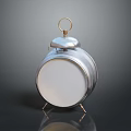 Silver Metal Alarm Clock with Bell and Round Dial Stand Design for Home Use