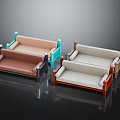 Stylish Living Room Sofas With Multiple Colors And Classic Wooden Frames