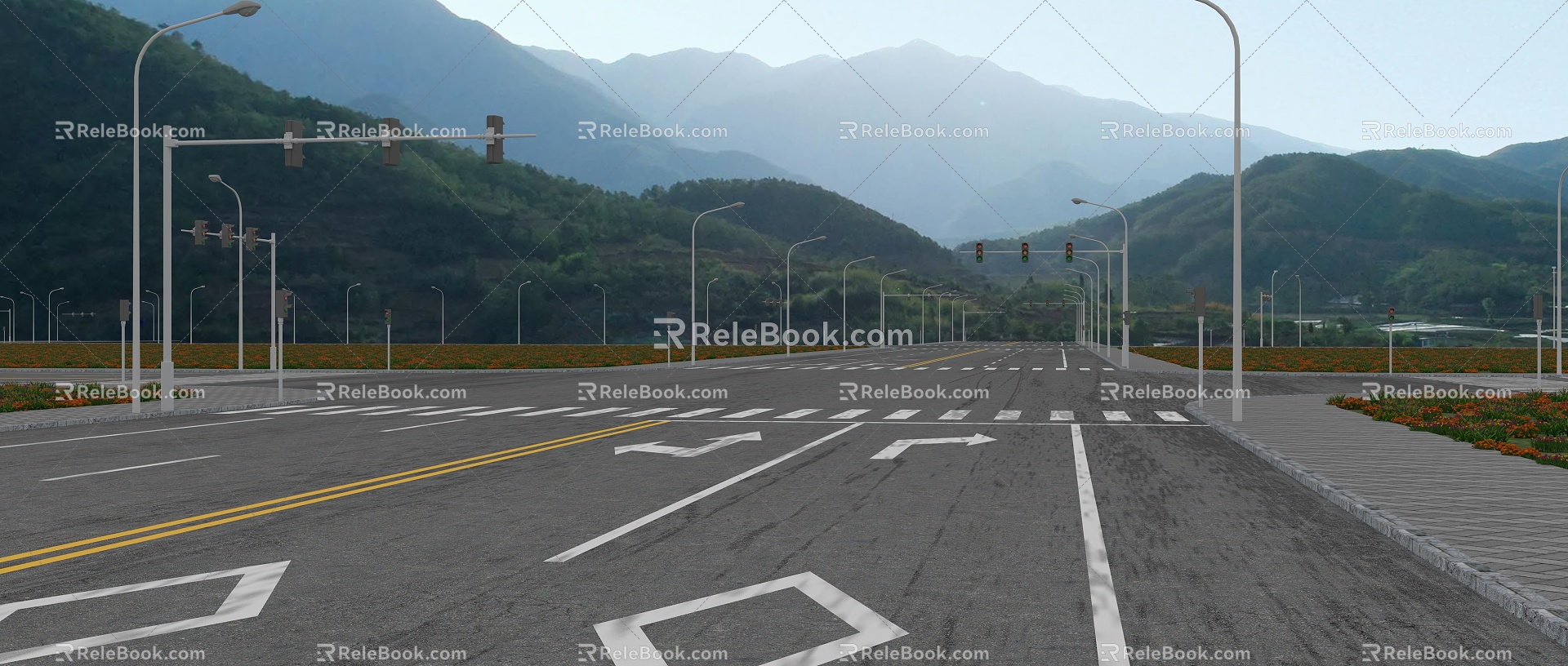 modern road 3d model