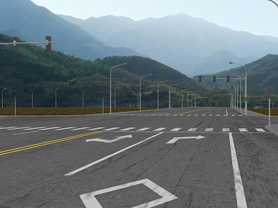 modern road 3d model