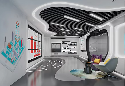 Modern Exhibition Hall 3d model