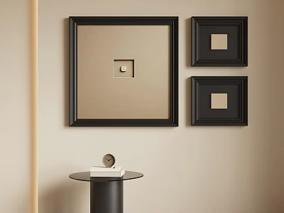 Modern Middle Antique Hanging Painting 3d model