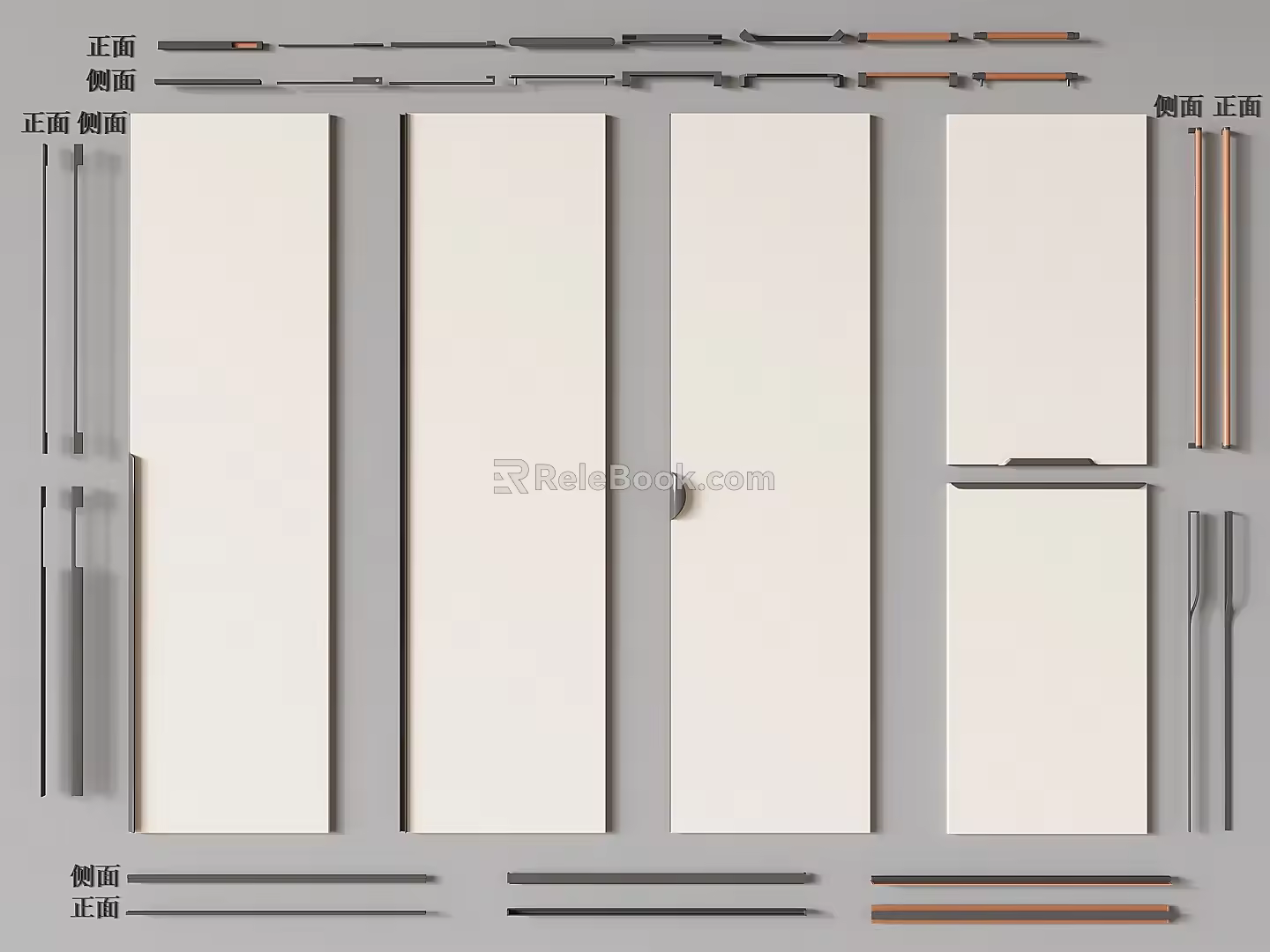 Cabinet Door Handle Door Handle Metal Door Handle Hardware Cabinet Door Handle Cabinet Drawer Handle 3d model
