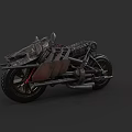 Rugged Vintage Industrial Motorcycle Featuring Metallic Body Spring Suspension And Mechanical Details