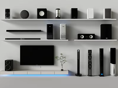Audio Stage Audio TV TV Cabinet Wall Hanging Audio Home Theater 3d model