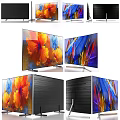 Modern Flat Screen TVs With Colorful Floral Displays And Sleek Design