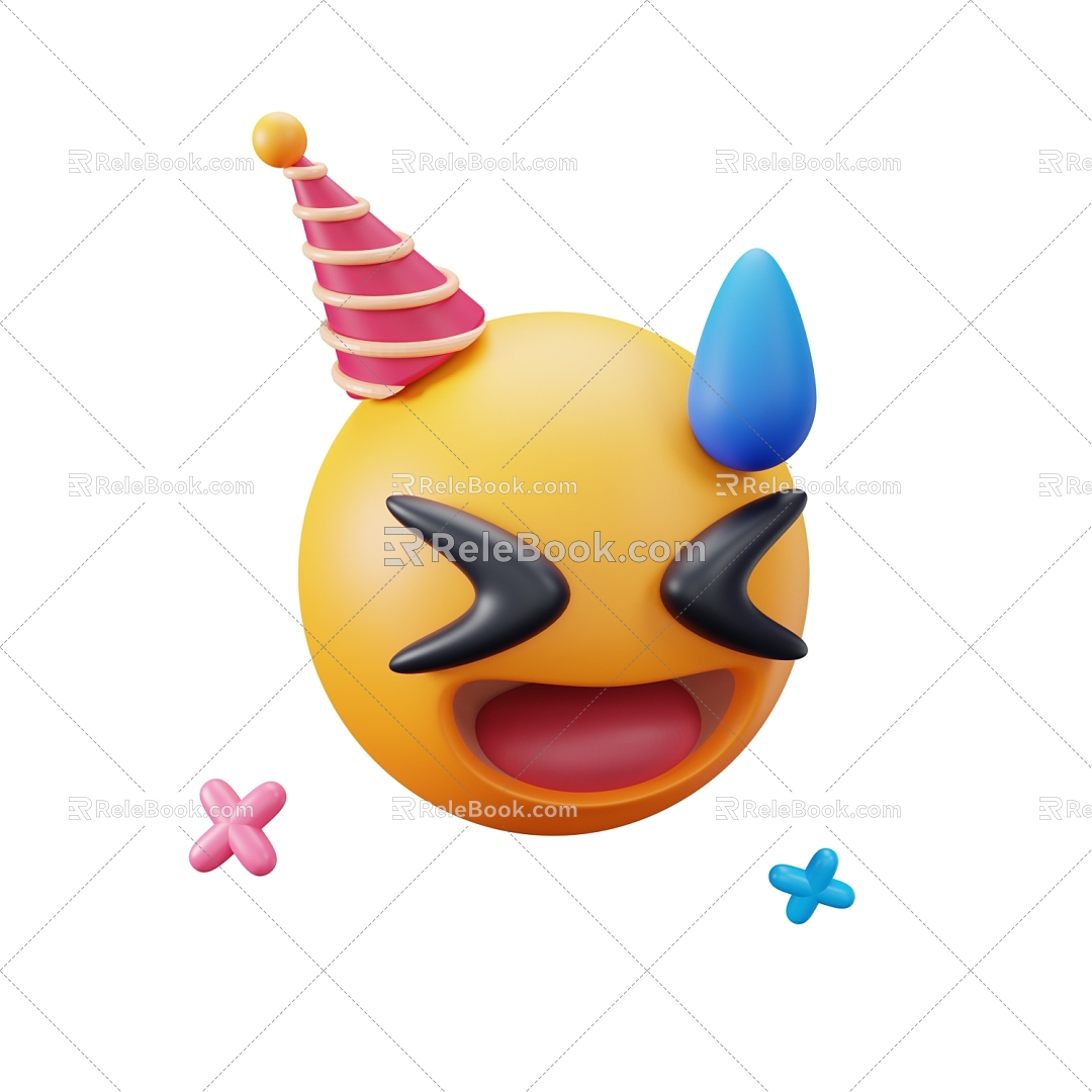 Modern Cartoon Expression Animation Expression Small Expression 3d model