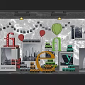Shop Window Display With Colorful Balloons Letter Decorations Perfume Bottles And Eau de Parfum Labels