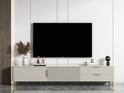 Light Luxury TV Cabinet 3d model