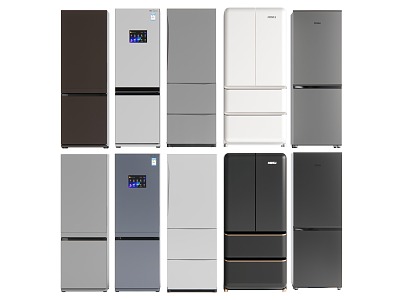 Modern Refrigerator Double Door Refrigerator Single Door Refrigerator 3d model