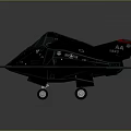 Stealth Fighter Jet With Dark Gray Body And Advanced Design 3d model