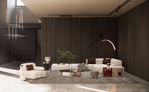 Quiet Duplex Living Room Living Room 3d model