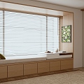 Bay Window Cushion Bay Window Cabinet Bay Window Cushion Shutters Decorative Painting 3d model