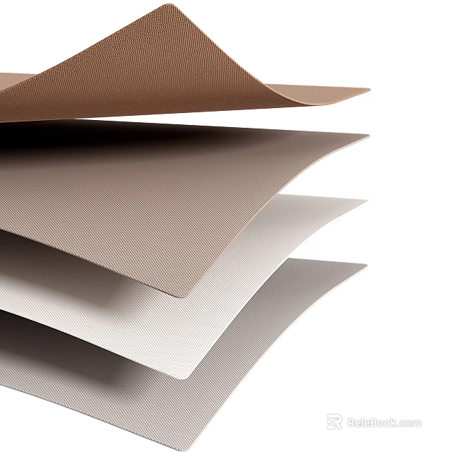 Stacked Textured Fabric Sheets In Multi Colors For Home Decor Use 3d model