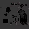 Modern Living Room Sofa Coffee Table Set With Rug Chair Fireplace And Decorative Mirror