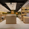 Vibrant Restaurant Interior With Green Walls Orange Pillars Cartoon Murals And Round Dining Tables