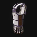 Ancient Roman Armor Design With White Purple Straps Pendants And Segmented Skirt