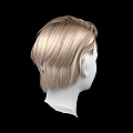White Mannequin Head Showcasing Blonde Layered Short Hairstyle Design