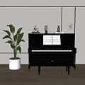 Modern Piano 3d model