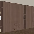 Modern Wooden Wardrobe Design With Open Shelves Drawers And Interior Lighting