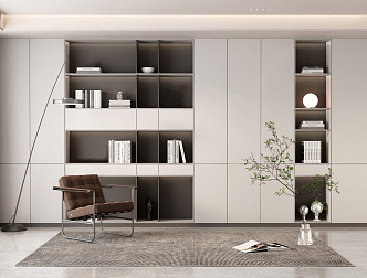 Modern bookcase 3d model