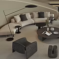 Modern Living Room Sofa And Coffee Table Set With Neutral Tones Accent Chairs And Decor