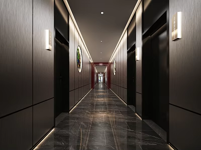 Modern Away Hotel Away 3d model