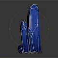 Modern Blue Geometric Decorative Ornament Set With Glossy Finish And Multiple Pieces