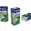 Puleva Caldo Vanilla Milk Drink Cartons Displayed In Three Angles
