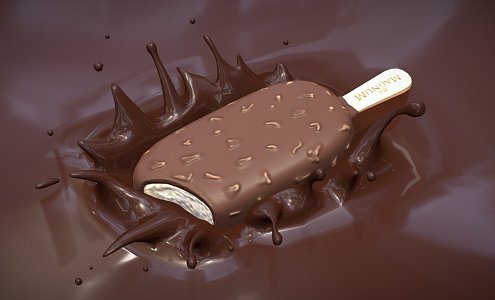 Chocolate Ice Cream Modern Ice Cream 3d model