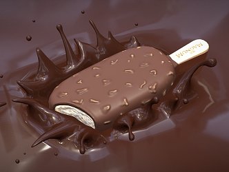 Chocolate Ice Cream Modern Ice Cream 3d model