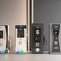 Modern Sports Equipment With Four Different Designs Digital Displays And Control Panels
