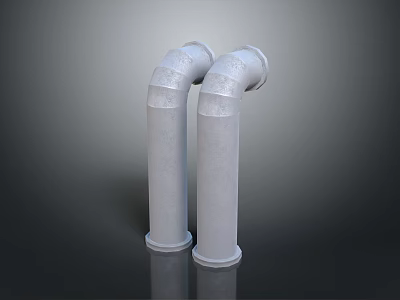 modern water pipe valve iron pipe 3d model